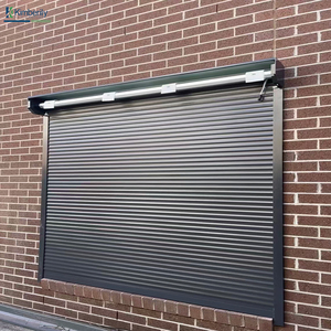 Porte à enroulement en alliage d'aluminium pour villa, appartement, usage commercial, porte de sécurité <span class=keywords><strong>motorisée</strong></span> électrique, design moderne, 5 ans - Product Image 3