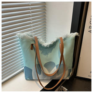 תיק נשים לנשים תיק קניות גדול קיבולת tote לוטוס נשים מזדמנים עבור מתנות שם מותאם אישית - Product Image 3