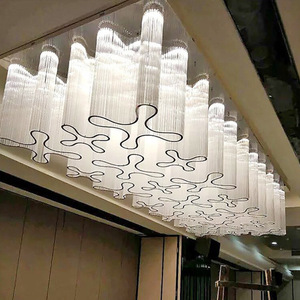 Venta caliente boda Luz Decoración banquete salón iluminación Villa Hotel proyecto personalizado araña - Product Image 1