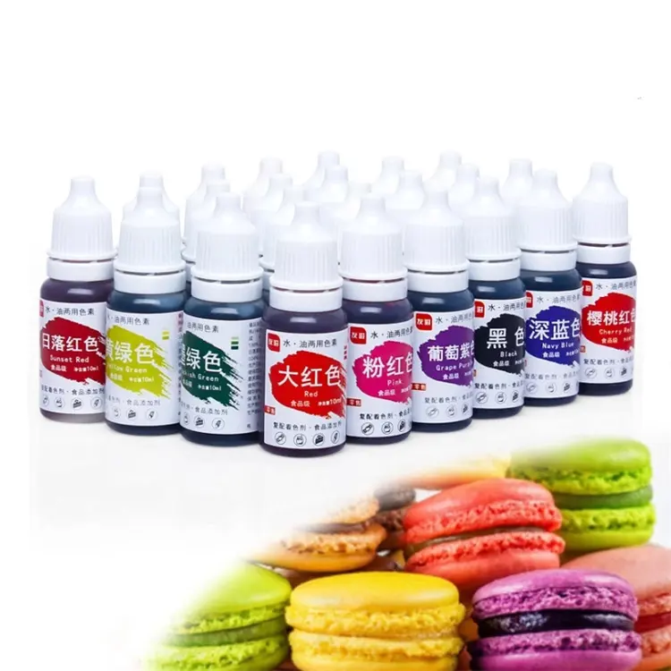 10Ml/Fles Room Cake Voedselkleuring Ingrediënten Fondant Bakken Cake Eetbare Kleur Pigment Diy Gebak Decoreren Tools