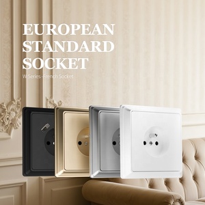 Europäische Markt wand Französische Steckdose Weißes PC-<span class=keywords><strong>Panel</strong></span> Retro-Design 2P T 250V 16A Steckdose mit Terra - Product Image 2