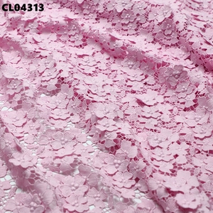Tissu en dentelle soluble dans l'eau, nouvelle dentelle à gros cordon avec applique, tissu Aso Ebi, élégant et confortable pour robe de mariée pour femmes - Product Image 3