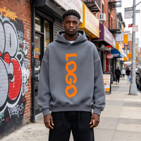 Sweat à capuche en coton pour homme, logo OEM/ODM personnalisé, tricoté, de haute qualité, streetwear, dernières tendances, sweat à capuche surdimensionné pour homme