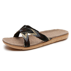 Chaussons d'intérieur Chaussons d'intérieur pour femmes Chaussons légers en lin pour couple Chaussons légers pour la maison - Product Image 3