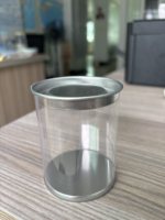 Tube en acétate de PET, boîte ronde en plastique pour biscuits, emballage personnalisé pour produits, emballage cylindrique