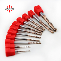 ZANHO HRC55 HRC60 Vollhartmetall-Spiralbohrer mit Geradem Schaft für Holzbearbeitung Metallbearbeitung CNC-Bearbeitung
