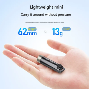 Xách tay Keychain Mini Đèn pin siêu sáng 9 chế độ chiếu sáng UV ánh sáng có thể tháo rời USB sạc Hợp kim nhôm cơ thể - Product Image 2