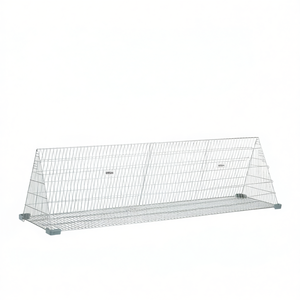 Jaula para conejos de acero galvanizado plateado de 650 x 55 x 55 cm para mascotas - Product Image 1
