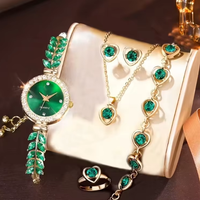 Montre-bracelet à quartz Y669 en alliage avec strass incrustés, vente en gros, lot de six bijoux, combo montre femme, Reloj pour femmes