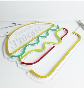 Luminous Business Ad Foods Hamburguesa Luces de neón Pizza Acrílico Led Letrero de neón - Product Image 2