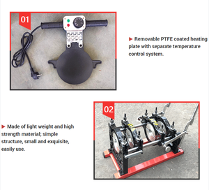 工場供給160mm2クランプ手動バットフュージョン機HDPE熱融着溶接機HDPEパイプバット溶接機 - Product Image 5