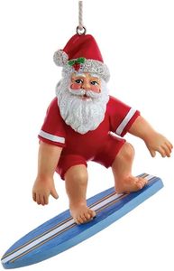 Decoraciones de Navidad de Papá Noel Surfista de la Serie The Bridge - Adornos de Papá Noel en Tablas de Surf para Surfistas - Product Image 3