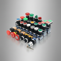 Bouton-poussoir momentané industriel personnalisé en plastique et métal, 12 mm, 16 mm, 19 mm, 220 V, éclairé, étanche