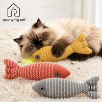 Leinen-Fischförmiges Katzen-Kauspielzeug mit Natürlicher Katzenminze, Interaktives Bissfestes Tragbares Design für Wohnungskatzen - Silikon Slow Feeder