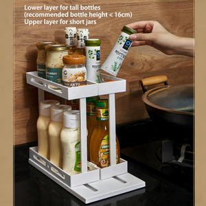 Estante Giratorio Resistente para Especias con Base Antideslizante, Organizador de Almacenamiento para Encimeras, Gabinetes de <span class=keywords><strong>Cocina</strong></span>, Escritorio y Cosméticos - Product Image 3