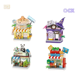 Nouveau modèle de blocs de construction en micro-particules, thème Mahjong, salon de galettes frites et boutique de rue, mini jouet éducatif en plastique à monter soi-même, cadeau et ornement - Product Image 6