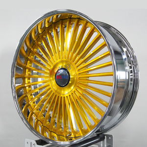 Jantes 22 pouces en or brossé, forgées concaves, en alliage d'aluminium - Product Image 3