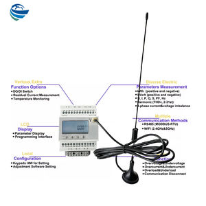 เครื่องวัดพลังงานอุตสาหกรรม <span class=keywords><strong>IOT</strong></span> แบบไร้สาย สมาร์ทมิเตอร์วัดพลังงาน <span class=keywords><strong>3</strong></span> เฟส RS485 Modbus เครื่องวิเคราะห์พลังงาน อ่านค่าระยะไกล มิเตอร์ไฟฟ้า - Product Image 5