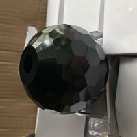 Diamantförmige Facettierte Hohle Schwarze Kristallglaskugel für Heim-Landschaftsdekoration Hochreflektierende Discokugel für Party- und Clubdekoration