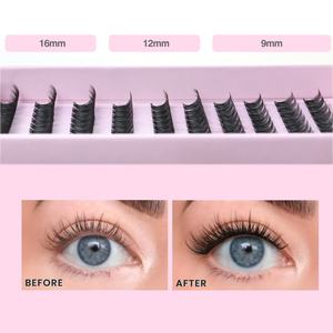 Nuevas pestañas postizas Heart Girl DIY en racimo, hechas a mano, pre-encoladas, de pelo sintético súper suave, 0.07MM de grosor, para pestañas segmentadas - Product Image 5