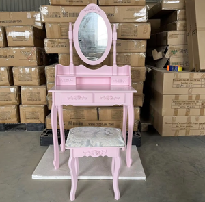 Taburete de <span class=keywords><strong>tocador</strong></span> de lujo europeo para el hogar, taburete de <span class=keywords><strong>tocador</strong></span> de lujo blanco, mesa de peinado - Product Image 2