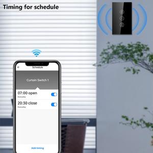 Interrupteur intelligent pour rideaux et volets roulants <span class=keywords><strong>WiFi</strong></span>, commande à distance via l'application Tuya Smart Life, fonction de réglage en pourcentage, interrupteur tactile sensible - Product Image 4