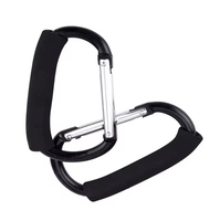 Mousqueton multi-usages avec poignée en éponge pour poussette en aluminium crochets pour chariot de courses mousqueton