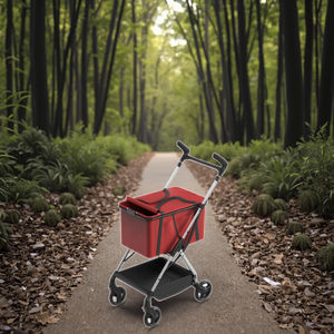 605 फैक्ट्री ओम लक्जरी डिचेबल एविएशन एल्यूमीनियम फोल्डिंग शॉपिंग कार्ट और आउटडोर और ट्रैवल पालतू कैरियर - Product Image 4