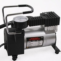 Mini compresseur d'air portable électrique 12V DC pour voiture, pompe à air en métal avec matériau plastique pour le gonflage des pneus de voiture