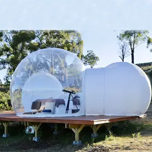 Túnel transparente inflável para acampamento, tenda transparente de bolha de cristal ao ar livre para venda
