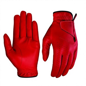 Gants de golf en cuir véritable personnalisés avec logo, respirants, doux, antidérapants, imperméables, unisexes, pour l'entraînement en extérieur - Product Image 1