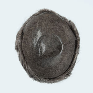 Sistema de Reemplazo de Alta Calidad para Pelucas con Base de PU y Piel, Toupee para Hombres, Cabello Humano Real - Product Image 1