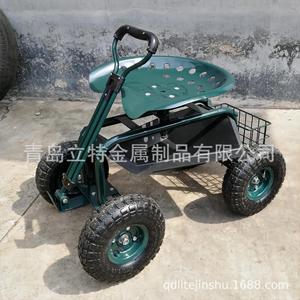 Chariot de jardin en métal Qingdao Lite à 4 roues, design industriel durable en métal pour usage extérieur - Product Image 1