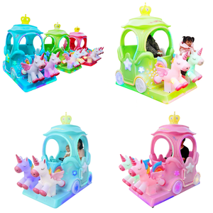 Giro sul parco divertimenti auto attraente per bambini giostre attrezzature da gioco per bambini elettrico principessa carrozza paraurti per il centro commerciale - Product Image 2