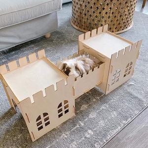 Sperrholz Spielzeug Schloss Spielhaus Pet Hide <span class=keywords><strong>House</strong></span> Holz Kaninchen haus - Product Image 3