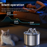Distributeur d'eau intelligent pour animaux de compagnie 2,2 L, système de filtration, design écologique, circulation multi-étapes, acier inoxydable 304