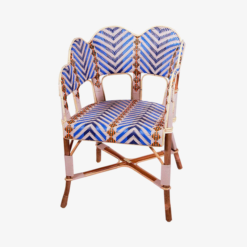 Fauteuil bleu 81CM*53cm*63cm