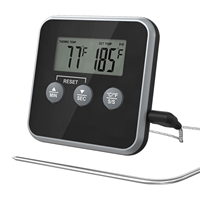 Termometer BBQ Digital, alat dapur sangat cepat akurasi tinggi dengan fitur peringatan untuk perlengkapan Taman