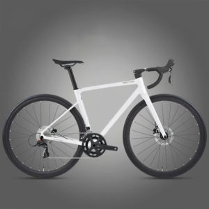 Vélo de route à pneus larges 700C avec fourche en fibre de carbone, 16 vitesses, freins à disque hydrauliques doubles, absorption des chocs, course de <span class=keywords><strong>triathlon</strong></span>, cyclisme - Product Image 1