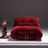 Fauteuil simple Soriana Hippo en acier avec dents décoratives, en tissu chenille, pour salon, chambre ou appartement