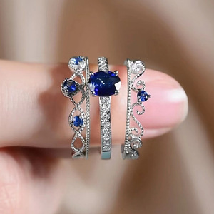 Anello a corona per donna, elegante anello da dito in stile vintage, accessorio per gioielli da indossare tutti i giorni - Product Image 3