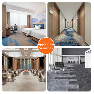 Tapis de couloir d'hôtel imprimé durable QIANQIAO, tapis mural géométrique moderne en polypropylène <span class=keywords><strong>pour</strong></span> <span class=keywords><strong>bureau</strong></span>, cinéma, chambre d'hôtel - Product Image 4