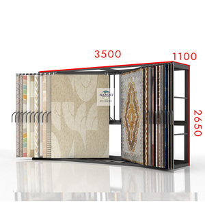 Espositore Metallico Personalizzabile Moderno ed Ecologico con Tappeto Grande Rimovibile per Negozi di Arredamento e Showroom - Product Image 3