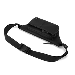 Marca personalizada Premium gran capacidad impermeable portátil deportes al aire libre negro Nylon Fanny Pack elegante hombre bolsa - Product Image 3