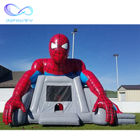 Château gonflable géant d'extérieur spider man avec toboggan, cm, château de saut, pour enfants