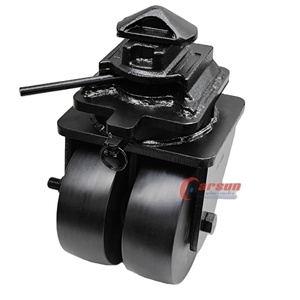 Rotelle a doppia ruota in acciaio solido MC in Nylon da 8 pollici per spedizione pesante ruota per Container con blocco direzione stile girevole - Product Image 1