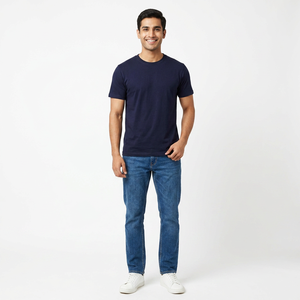 T-shirts décontractés pour hommes FINER THREADS à col rond, manches courtes, légers et respirants - Impression personnalisable sur tissu, coupe classique - Product Image 1