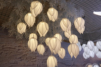 Haute qualité nouvelle salle de mariage scène lieu mise en page accessoires décoration mariage mise en page accessoires tissu en fer forgé 5 têtes lotus lampe