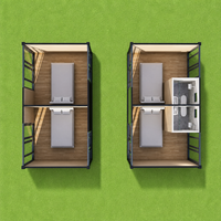 Bâtiment préfabriqué multi-étages en structure acier, appartement modulaire en conteneur, immeuble résidentiel de grande hauteur