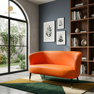 Sofá Moderno Darcy Farmhouse con Estructura de Madera y Tapicería de Tela, Muebles de Sala de Estar de Alta Calidad - Product Image 3